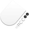 Omasi Sedile WC,Omasi sedile wc copriwater tavoletta wc Universale con Chiusura Ammortizzata Soft Close,Copri Wc water, sedile wc ideal standard,copriwater ammortizzato(Forma D),Bianco