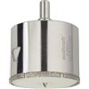wolfcraft Sega a tazza diamantata Ceramic con punta di centraggio e codolo I 5930000 I Per l'installazione di sanitari e di materiale elettrico su piastrelle e piastrelle smaltate; profondità di taglio 45 mm
