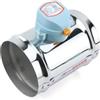 YUANYAO Serranda motorizzata for condotto d'aria con valvola di ritegno elettrica in acciaio inossidabile 220VAC 4 5 6 con attuatore 1Nm for ventilazione 100/125/150mm(100mm,With Switch)