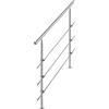 Tubiaz Corrimano per scale in acciaio inox per scala ringhiera balcone 160 cm con 3 traverse Ø 42 mm per interni ed esterni