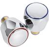 DOITOOL Manopole Rubinetto Bagno : 2sets Manopole Per Rubinetto Ottone Per Acqua Calda E Fredda Maniglie Per Sostituzione Accessori Per Cucina E Bagno Design Resistente E Duraturo
