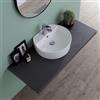 Kiamami Valentina - Lavabo D' Appoggio Ovale In Ceramica Profondo 44 Cm