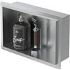 LuxeBath Nicchia a Parete senza Bordo in Acciaio Inossidabile 20x30x10 cm Argento Nicchia da Muro senza Cornice per Bagno Ripiano da Incasso senza Telaio per Doccia Contenitore per Utensili da Bagno