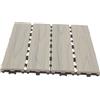 SHINEOFI Pavimento in Legno-plastica per Esterni, Facile da Assemblare, per Decorazioni Giardino e Balcone Aspetto Naturale Fresco
