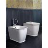Yellowshop - Sanitari Bagno A Terra Pavimento Filo Muro Mod. Epoca Classico Vaso Wc + Bidet E Coprivaso Soft Close