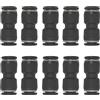 ROZESAZZ zjxed 1 cm OD x 1 cm OD pneumatico rapido connettore a pressione per collegare raccordi dritti unione/accoppiatore (confezione da 10)