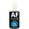 Alex Flittner Designs Penna per ritocchi RAL 5009 AZZURRO brillante 20 ml, penna di ritocco acrilica, per legno, metallo, mobili, bagno