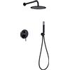 MICE COLLECTION MICE - Set doccia incasso parete monocomando a 2 vie - rubinetteria bagno colore nero opaco - kit doccia incasso parete