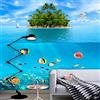 Xcstdjx Carta Da Parati Autoadesiva Personalizzata Per Bagno Carta Da Parati 3D Mondo Sottomarino Paesaggio Marino Sfondo Per Bagno Carta Da Parati Adesivi 3D,250(W)*175(H)Cm