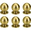 AZERODESIGN Pomello a sfera confezione da 6 pezzi, in ottone massiccio due misure 25 mm e 30 mm di diametro finitura ottone opaco per porte, cassetti, cassettiere, armadi, cucine (25 mm)