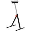 HOMCOM Cavalletto a Rullo ad Altezza Regolabile in Metallo, Nero e Argento | Design Pieghevole e Salvaspazio, con Cuscinetti a Sfera, 44x50x68-110 cm