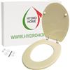 HYDRO HOME Copriwater Universale in Legno Verniciato Colore Champagne — Sedile WC Economico, Resistente e Facile da Installare, Compatibile con Vasi Standard — by HYDRO HOME