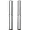 JUVA Anuba - Manicotti decorativi rotondi per cerniere 3DIM SFS, diametro 20 mm, in alluminio cromato opaco, a cerniera 112 mm, 2 paia di tappi