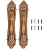 MMABEUTF 2 set maniglie e tiranti per porte scorrevoli del fienile Maniglia in bronzo in lega di alluminio per porte scorrevoli cancelli con viti