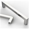Asidrama Confezione da 10 Maniglie per Armadio da Cucina da 16 cm (6.3 Pollici) in Nichel Satinato Spazzolato, Maniglie per Cassetti in Acciaio Inox per Armadio Cucina, Maniglie per Cassetti e
