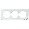 SENDI Modello/modello/marcatore di fori per impianti elettrici 3xØ68 SENDI noVa TEMPLATE - Modello di perforazione per spina, scatola interruttore, scatola a parete cava - livella a bolla