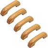 Frolahouse 20 pomelli in legno per armadietti, maniglie per mobili a forma di fiocco, per porte, armadi, cassetti, armadi, mobili (CC: 64 mm)