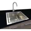Omeere 54 x 44 - Lavello da incasso, in acciaio inox 304, spessore 0,8 mm, rettangolare, 1 bacino