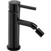 Rea - Lungo Rubinetto Per Bidet Nero/Cromo Miscelatore Monocomando In Ottone Per Wc Wc Bagno (Nero Metallizzato) 14 X 5 X 17 cm