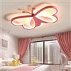 ENXING LED Moderna Lampada Per Bambini Plafoniera Cameretta Ragazzi Ragazze Lampada Da Soffitto Farfalla Decorazione Illuminazione Dimmerabile Con Telecomando Camera Da Letto Illuminazione A Soffitto,Rosa