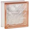 Generico Vetromattone Vetrocemento Nuvola Rosa Cm 19 x 19 x 8 - N° 3 Pz