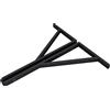 doporro Staffe per Mensola Reggimensola Triangolare 45 cm in Acciaio Inox Nero, Supporti a L per Scaffali a Muro 450x250 mm, 2 Pezzi - WH02