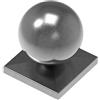Fenau | Coperchio a colonna/Tappo per tubo quadrato | 80x80 mm | con sfera Ø 80 mm | Acciaio (grezzo) S235JR