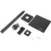Vvikizy Kit Doccia a Pioggia Soffione Quadrato Cascata Comando Singolo Parete Finitura Nera Design Elegante