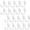Ciieeo Bianco Ganci per Pannello Forato 24 Pezzi Plastico per Attrezzi | Organizzatore Robusto, Supporto Espositivo, Accessori Tipo J per Pegboard