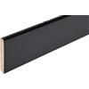 Hobby Legno - Battiscopa Rivestito In Legno Di Tanganicalaccato Nero mm. 75X10X2400 Nr. 2 pezzi totale metri 4,80.