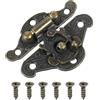 QUARKZMAN Serratura Antica, 48 x 37mm Serratura Fermaglio Antico Lega Zinco Serratura Chiavistello per Scatola Gioielli Scatola Artigianale Regalo Custodia Legno, Bronzo