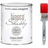 bianco Shabby CHALK PAINT Grigio Polvere & PENNELLO - Pittura Shabby Chic Vintage EXTRA OPACA (1 Litro) + 1 Pennello Professionale (40 mm)