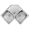 PLADOS Lavello ad angolo acciaio inox satinato PLADOS REFRESH 8320 due vasche più scolapiatti