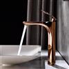 toothgeneric Rubinetto per lavabo da bagno, oro rosa rubinetti da bagno rubinetto per lavabo rubinetto miscelatore per lavabo caldo e freddo montato sul ponte rubinetto dell'acqua della gru (colore: oro rosa alto)