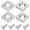 QUARKZMAN 4pz 2020 Scanalatura a T standard UE Diametro Foro 7mm Aluminum Tappo Terminale in Estrusione Alluminio 20x20mm Argento per Supporto Acquario Stoccaggio Fissaggio Inserimento