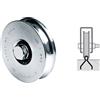 nextradeitalia 1PZ RUOTA PER CANCELLI GOLA A 'U' diametro 80 1 cuscinetto 310 (80S) h.gola 9,5 mm