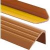 PerfectPVC Profilo per gradini in PVC autoadesivo 65x40mm 2,0 m Antiscivolo Profilo per gradini Protezione per bordi e spigoli Profilo angolare in plastica per gradini Colore ambra
