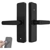 TkkMivcOC Serratura per porta con impronte digitali, 5 in 1, con telecomando APP, impronte digitali, chiave di sblocco del codice, serratura intelligente per porte di spessore 30-50 mm, camera da letto e