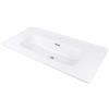 BB BuyBath Lavabo in ceramica ad incasso con basetta per rubinetteria bianco 38,5x80 cm - Rober