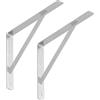 SOTECH Set di 6 mensole (300 x 225 x 30 mm, zincate, verniciate a polvere) Mensole per armadi con puntone trasversale di stabilizzazione