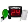 Virsus KIT Eliminacode Completo: Visore Display a 2 cifre rosso con radiocomando wireless + Chiocciola + 10.000 eliminacode 5 rotoli da 2000pz per gestire delle code (Chiocciola e Tickets Verde) - C