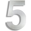 Yooumilife Numeri Civici Flottanti da 6/8/12 Pollici, Numero di Porta Moderno in Acciaio Inox, Segno Indirizzo Argento/Nero con Viti, per Decorazione da Parete, Appartamento, Giardino, Hotel(Silver 5,6In)
