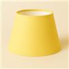 Generico 30 cm Cono Paralume, Tessuto di Cotone con PVC Bianco, Prodotto Artigianale, per Lampada da Tavolo, Piantana (Giallo)
