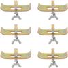 UFURMATE Set di 6 clip per lavello in zinco colorato staffe per lavello da bagno e cucina in ceramica Morsetti di supporto per lavabo in marmo granito vanità kit di riparazione installazione piano di