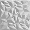 I K H E Malarka Pannelli 3D in polistirene XPS, moderni pannelli da parete e soffitto, pannelli da parete, leggeri flessibili, 50 x 50 cm, 18 m², 72 pezzi (bianco 02)