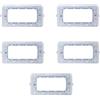 Electron CONFEZIONE DA 5 SUPPORTI A 4 MODULI, PER CASSETTA SCATOLA 504, PER PLACCA A 4 POSTI, COMPATIBILE CON BTICINO MATIX, SERIE SOLAR, SERIE CIVILE, MASCHERINA