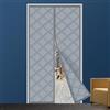 WENT Tenda per Porta Inverno Termica 100 x 240cm, Magnetica Tenda Isolante Termico per Porte, Adatto per l'aria condizionata e il riscaldamento degli ambienti per riscaldarsi. Grigio