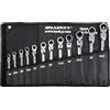 HASKYY Set Chiavi a Cricchetto Snodate in Pollici 12 Pezzi Chiavi Combinate a Cricchetto 1/4-15/16 in Acciaio al Cromo Vanadio - Set Professionale per Auto, Moto e Officina