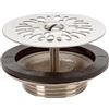 Nicoll 0501026 L2262 - Piletta per lavabo con griglia, diametro: 55 mm, in ottone e acciaio inox