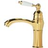 LAKKOAKOAA Rubinetto Bagno Rubinetto Lavabo, Stile Anticato Vintage Ottone Monocomando Miscelatore Bagno, Miscelatore Lavabo, Oro
